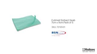 Cutimed Sorbact Swab 7cm x 9cm Pack of 5 72165 01 [upl. by Muna]