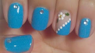 Unhas Decoradas Filha Única Manual Bela e Simples Nail Art [upl. by Ahsille809]