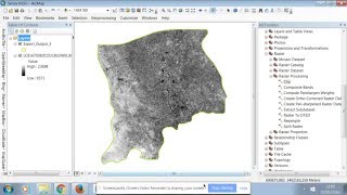 Clip Raster in ArcMap Basic processing in GIS [upl. by Raeann]