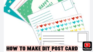 DIY postcard ✉️  diycraft art papercraft [upl. by Nananne39]