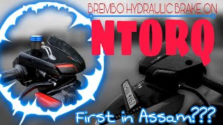 Modified Ntorq RaceXP Hydraulic Brake System Installation kitbor18 [upl. by Zaneski100]