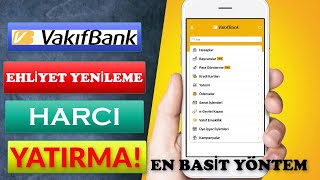 VAKIFBANK EHLİYET YENİLEME HARCI ÖDEME  EHLİYET HARCI YATIRMA [upl. by Eriha]