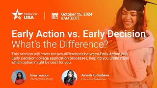 Early Action vs Early Decision – What’s the Difference [upl. by Yrahk]