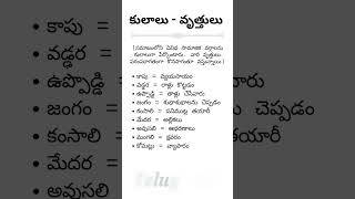 తెలంగాణ సామాజిక వర్గాలు వివిధ వృత్తులు castesystem generalstudies questions tgpsc appsc group [upl. by Atimed]