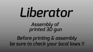 Liberator 3d printed gun assembly [upl. by Cynar]