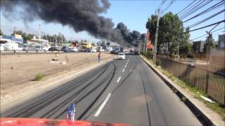 Z1 La Granja en 1012 a Incendio  Panamericana Norte con Las Esteras Sur [upl. by Cleti]