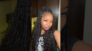 Boho Knotless Braids using Crochet method 🔥😍 knotlessbraids braidstutorial [upl. by Enneiluj]