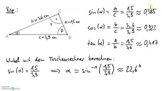 Sinus  Trigonometrie  So geht das  Lehrerschmidt [upl. by Akcinehs]