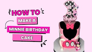 Minnie Birthday Cake  Cake Queen Tanya [upl. by Hochman]