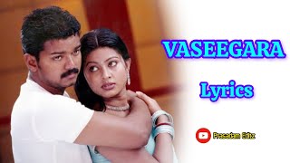 Vaseegara Lyrics  Harris Jayaraj  Bombay Jayashree  Minnale  Madhavan video trending [upl. by Auohs]