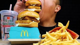 MCDONALDS DOUBLE DOUBLE FILET O FISH ASMR [upl. by Segalman]