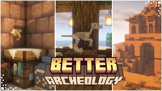 Better Archeology Minecraft Mod Showcase  Improved Archeology amp Artifacts  Fabric amp Forge 120 [upl. by Essile]