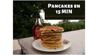 Recette PANCAKES facile sans balance et sans repos [upl. by Olocin]