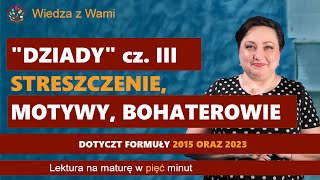 quotDziadyquot cz III streszczenie motywy Motywy są też opisane w opisie odcinka [upl. by Sydalg229]