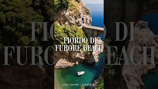 Fiordo Di Furore Beach Italy Summer ☀️ shorts travel adventure eurosummer explore short [upl. by Latsyrd]