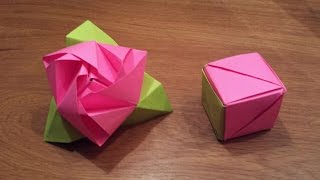 How To Make an Origami Magic Rose Cube Valerie Vann [upl. by Jemmy548]