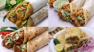 4 Best Paratha Roll Recipes By Recipes of the World [upl. by Ahsiekit]