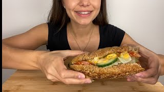 Subway ASMR EATING SOUNDS  Mukbang [upl. by Lust]