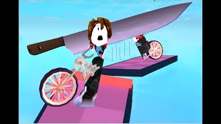 Obby but Youre On a Bike  World 8 Walkthrough New Version [upl. by Aerona]