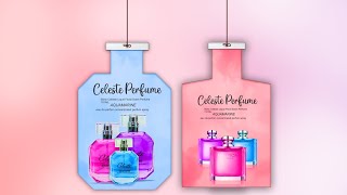 How To create vector design Perfume Dangler  part 1 in coreldraw [upl. by Nevet]