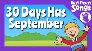 📆 30 Days Has September  learn or teach Days in the months song  the calendar song 📅 [upl. by Tanah]