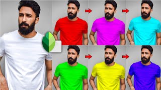 Change clothes color in snapseed  how to change tshirt colour photo editing tutorial [upl. by Aidile]