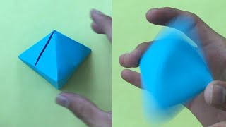 How to DIY Origami Hexahedron Spinner step by step instructions [upl. by Larual]