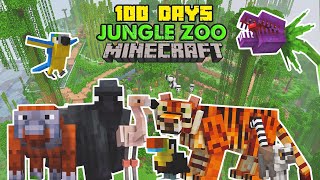 I Spent 100 DAYS Building A JUNGLE Wildlife Rescue ZOO In MINECRAFT [upl. by Venuti101]