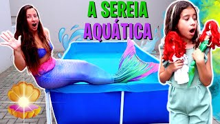 A SEREIA AQUÁTICA em uma HISTÓRIA ENGRAÇADA NA PISCINA DE PLÁSTICO  AQUATIC MERMAID [upl. by Reivaj]