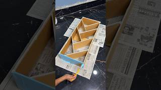 DIY Bookshelf Craft using Cardboard short youtubeshort reel viral diycrafts bookshelf books [upl. by Painter]