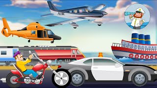 Modes of Transport for kids  Transport Vehicles  Nursery Rhymes For Children  Kids Learning [upl. by Zenda33]