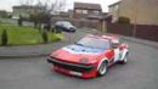 Triumph TR7V8 race car test with new 46L Rover V8 Engine [upl. by Gninnahc]