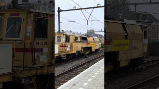 Strukton Rail CSM 3 werktrein komt door Amsterdam Muiderpoort train dutchtrains railway [upl. by Arlynne]