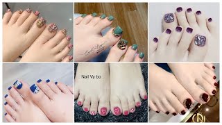 Beautiful foot nail art designs ideas unique style designs [upl. by Adah]