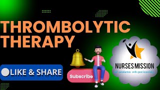 Thromolitic therapy nursesmission [upl. by Airamak]