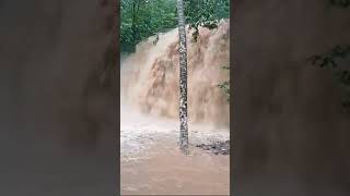 wadakkanchery thoomanam water falls 2024 flood [upl. by Aniroz]