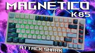 Review y Unboxing Teclado Magnetico Attack Shark K85 [upl. by Anoik8]