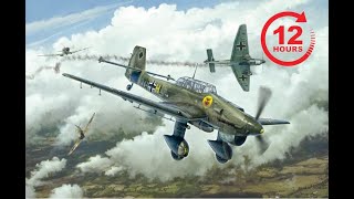 12 HOUR LONG Junkers Ju 87 Stuka Dive Bomber Siren SOUND relaxation white noise “Jericho Trumpetquot [upl. by Ragen]