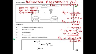 INDUSTRIAL ELECTRONICS N2 DC THEORYSERIESPARALLEL CIRCUIT DIAGRAMS [upl. by Werna683]