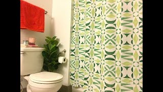 How to Make a DIY Shower Curtain with DIY Modern Tribal Stencil Patterns [upl. by Celeski432]