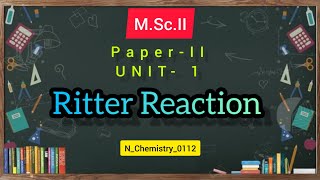 Ritter Reaction  Mechanism  Name reaction  Study with N chemistry [upl. by Anilok]