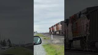 BNSF coal train passes yard at speed [upl. by Theall]