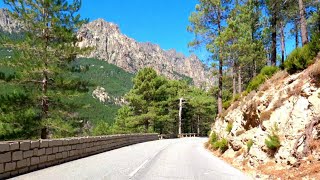 4K Driving Montain Corsica Island France 🇫🇷 [upl. by Inirt512]