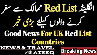 UK Good News For Travellers From Red List Countries  UK Red List Countries Latest Travel Update [upl. by Husha61]