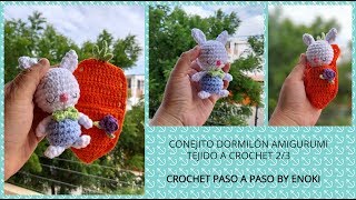 CONEJO DORMILÓN AMIGURUMI TEJIDO A CROCHET 23 [upl. by Reinhardt]