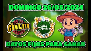 ā… DATOS DE LOTTO ACTIVO Y LA GRANJITA PARA HOY 26052024  Tus Datos Fijos šˇÆ [upl. by Jet]