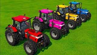 TRANSPORTING PIXAR CARS amp FRUITS WITH COLORED amp JOHN DEERE vs CLAAS vs TRACTORS  BeamNGdrive 962 [upl. by Brazee]