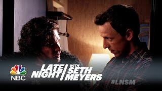 Seth Brings Jon Snow to a Dinner Party  Late Night with Seth Meyers [upl. by Lipinski]