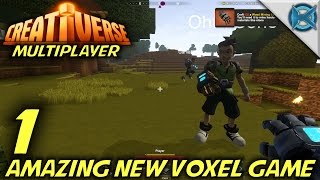 Creativerse Ep 1 quotAmazing New Voxel Gamequot Multiplayer Lets Play GameplayS2 [upl. by Ayra]