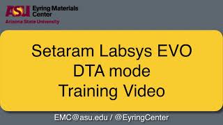 Setaram Labsys EVO DTA mode training video [upl. by Erland]